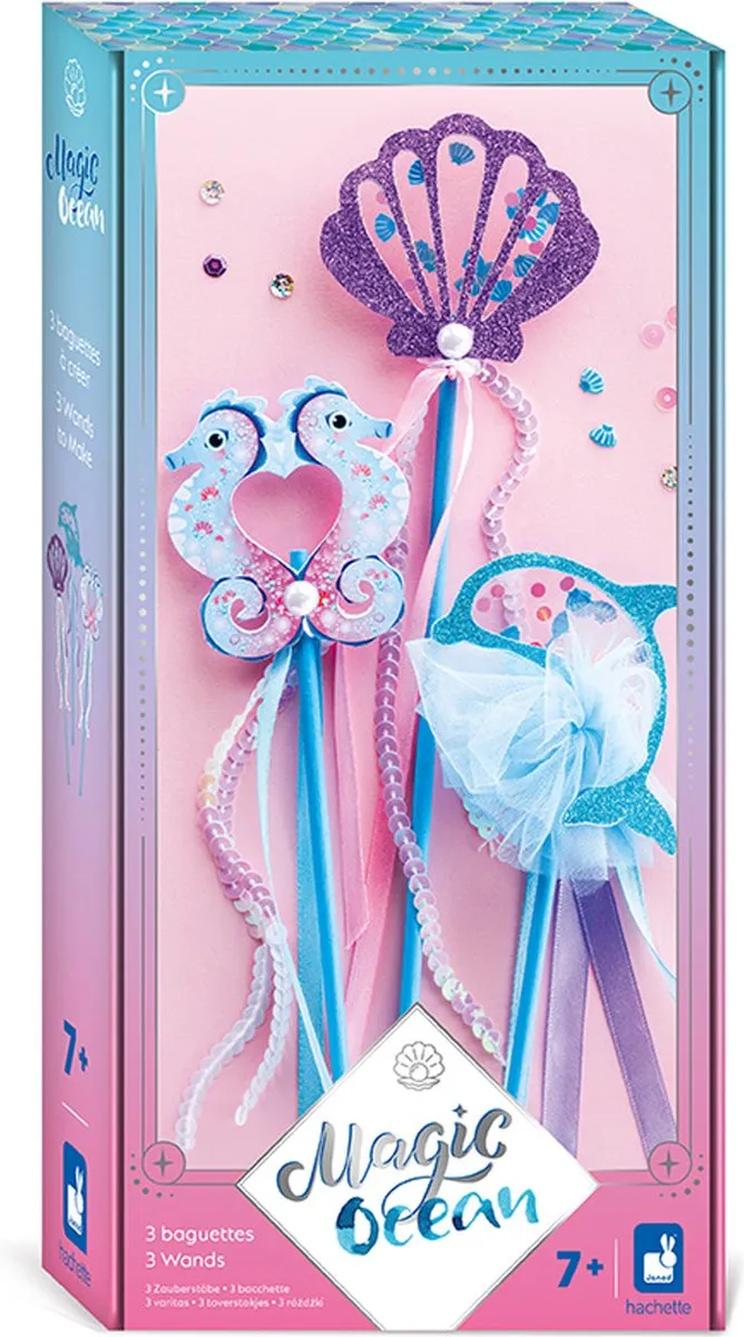 Janod Magic Ocean Knutselset - 3 Toverstokken Zeemeermin Multikleur