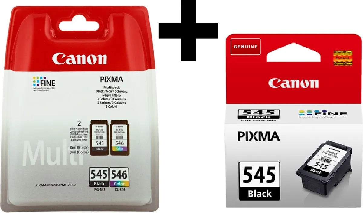 Canon PG-545 + CL-546 Inktcartridges