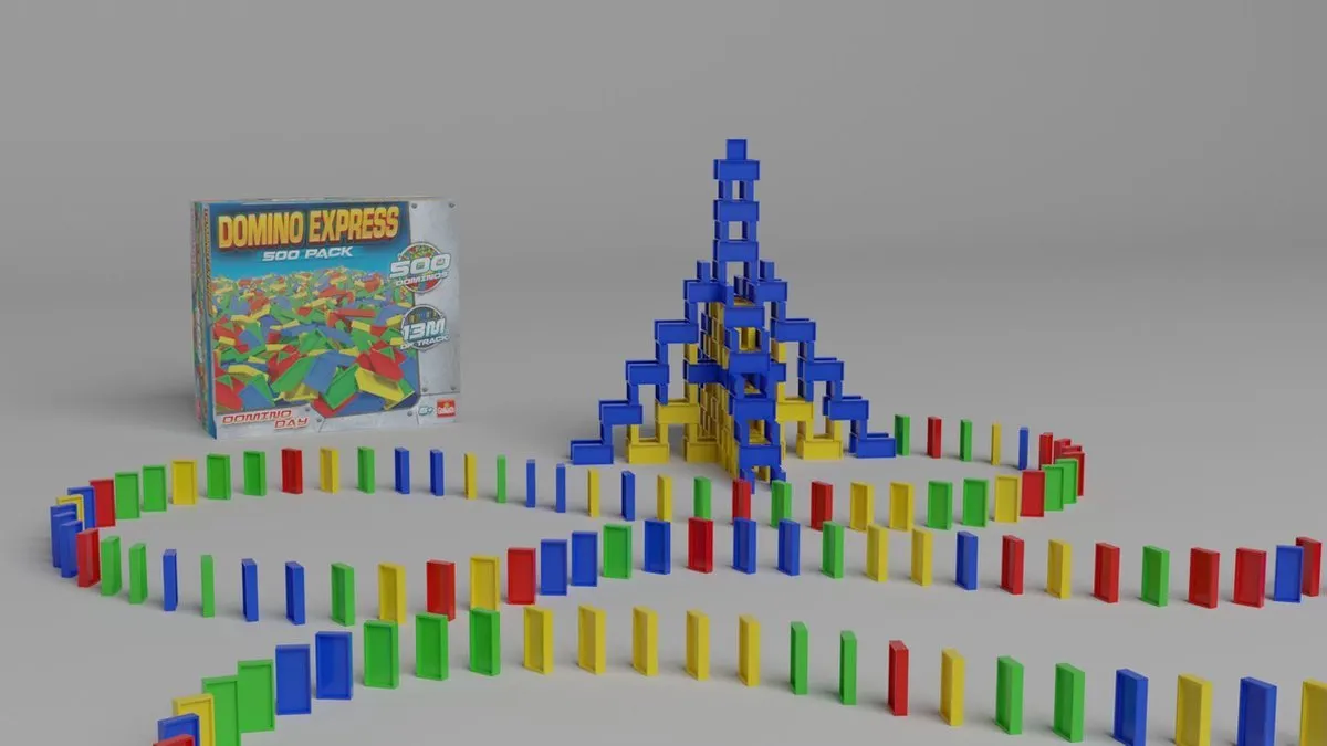 Goliath Domino Express - 500 Stenen Multicolor - afbeelding 5 van 6