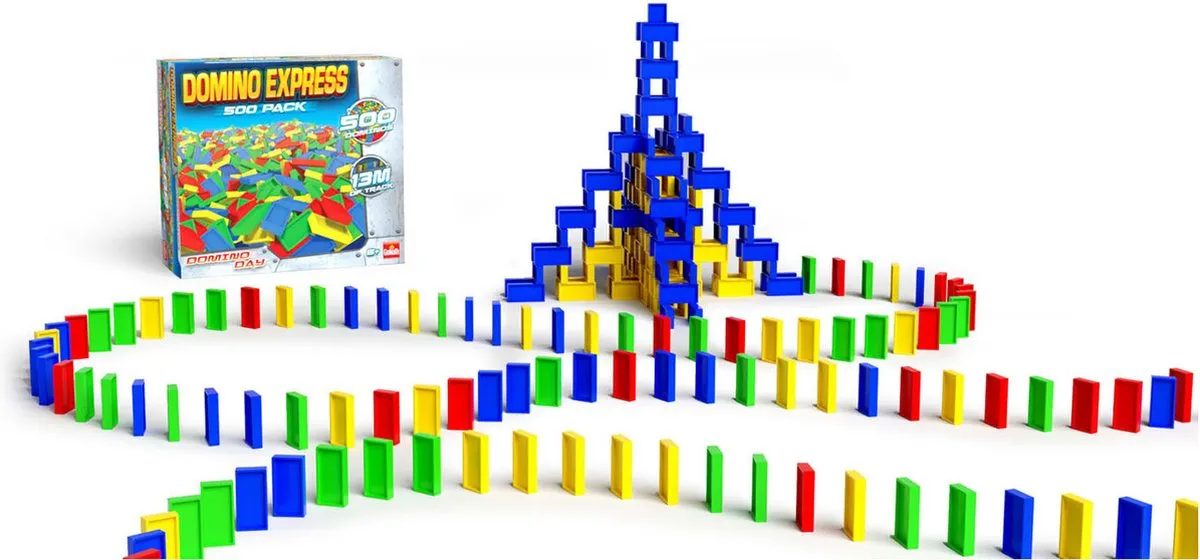 Goliath Domino Express - 500 Stenen Multicolor - afbeelding 4 van 6