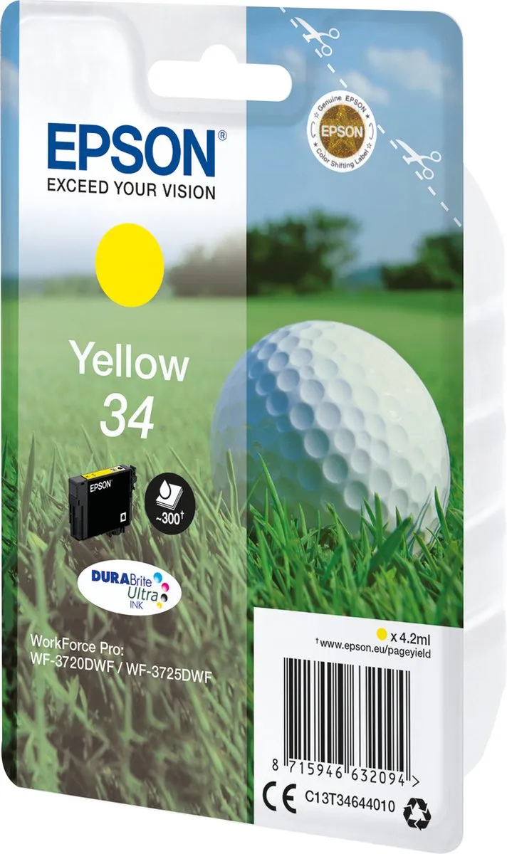 Epson DURABrite Ultra C13T34644020 Inktcartridge Geel