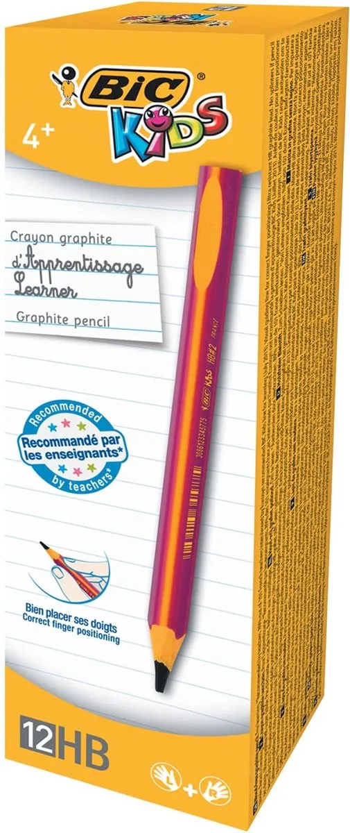 Bic Kids Evolution Triangle Potlood - HB - 12 Stuks - Roze - afbeelding 2 van 2
