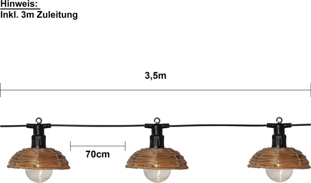 Star Trading LED Lichtketting Cesta Light - Zwart