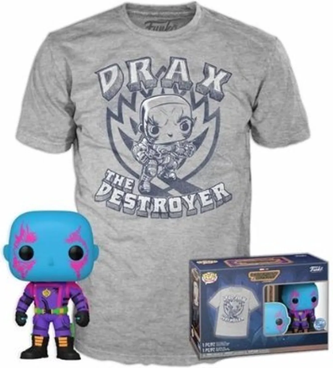 Funko Pop! Marvel Guardians of the Galaxy Drax Blacklight Tee Box