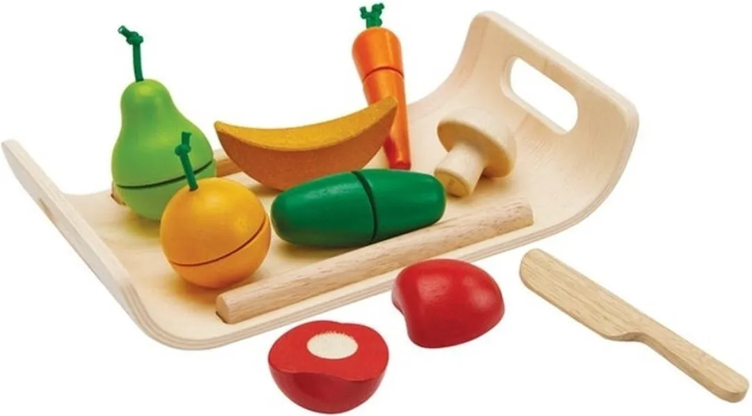 Plantoys Houten Keukenaccessoires Assorted Fruit & Groente - Multicolor