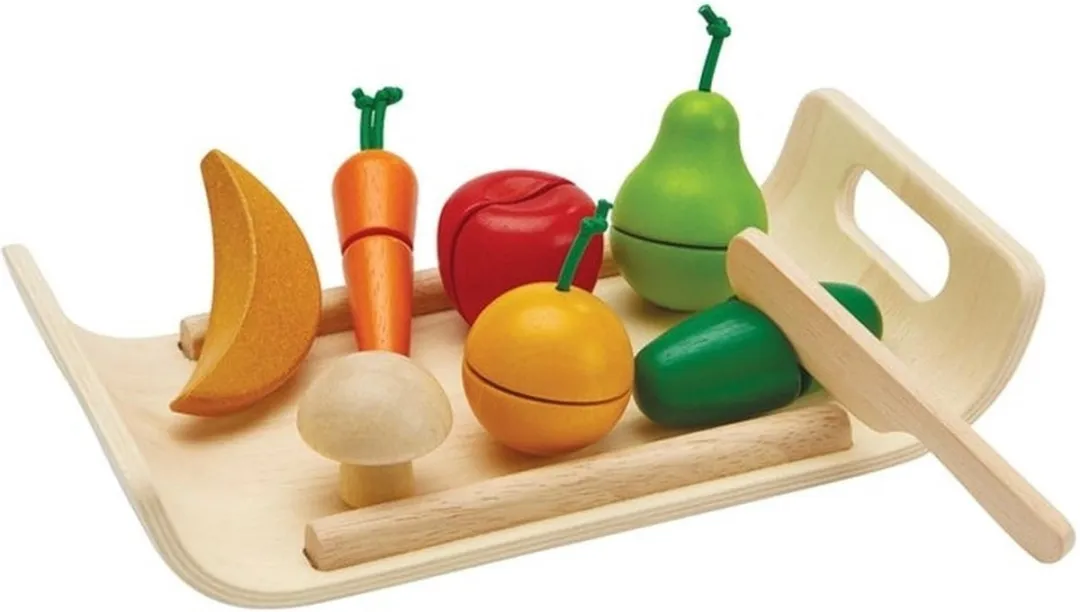 Plantoys Houten Keukenaccessoires Assorted Fruit & Groente - Multicolor