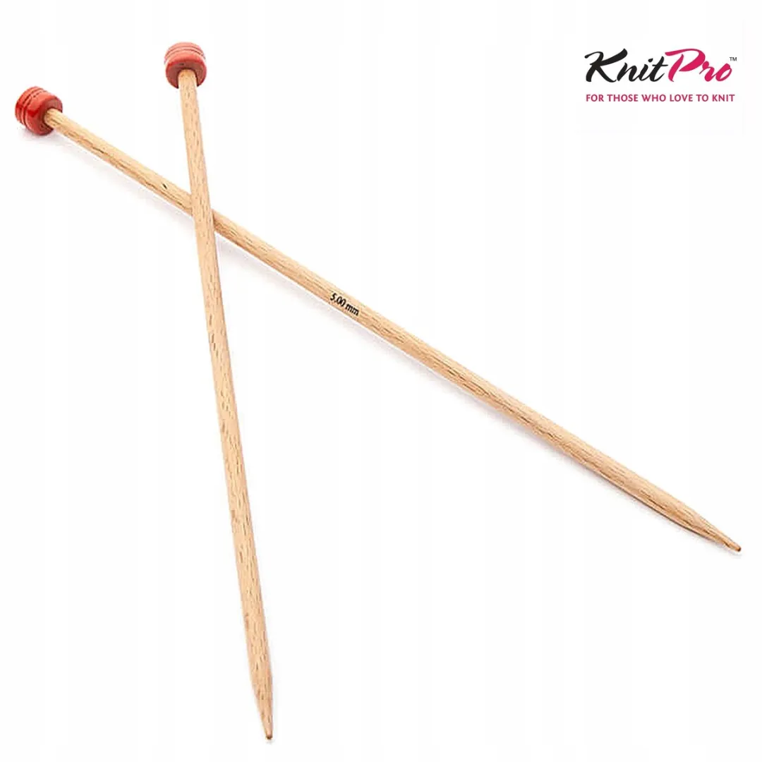 KnitPro Basix Rechts Houten Breinaalden 3,25mm x 40cm