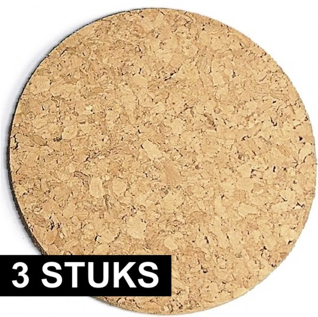 Rayher Hobby Schijf Kurk 20cm x 1,5cm - 3 Stuks