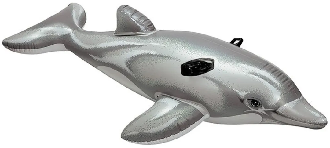 Intex Waterplezier Speelset Dolfijn luchtbed - Haai snorkel - Grijs