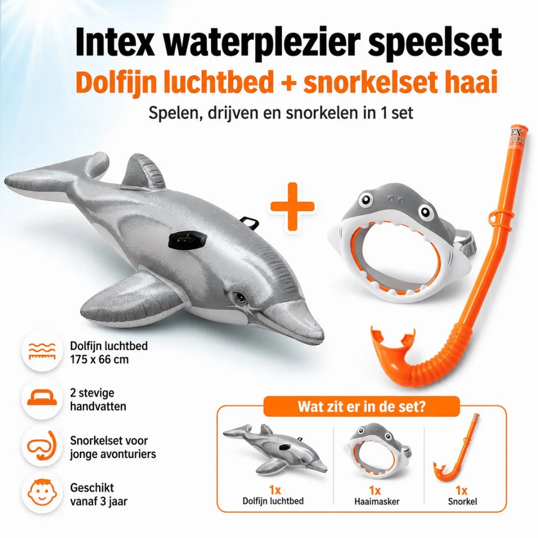 Intex Waterplezier Speelset Dolfijn luchtbed