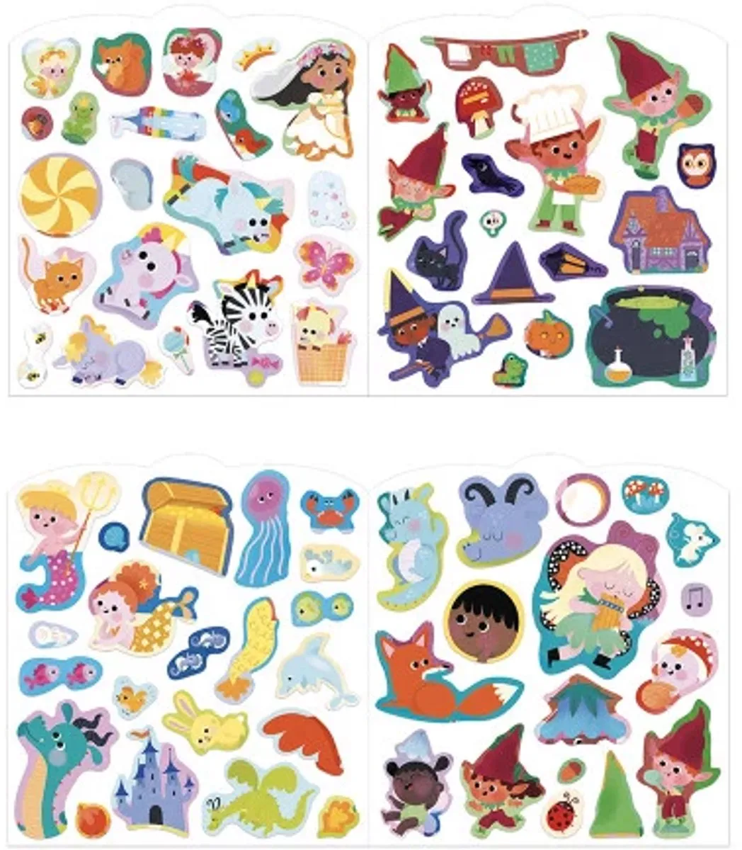 Janod Stickerboek Magische Landen - Meerkleurig