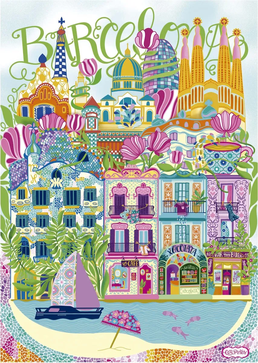 Educa Barcelona Car Pintos Legpuzzel 1000 Stuks