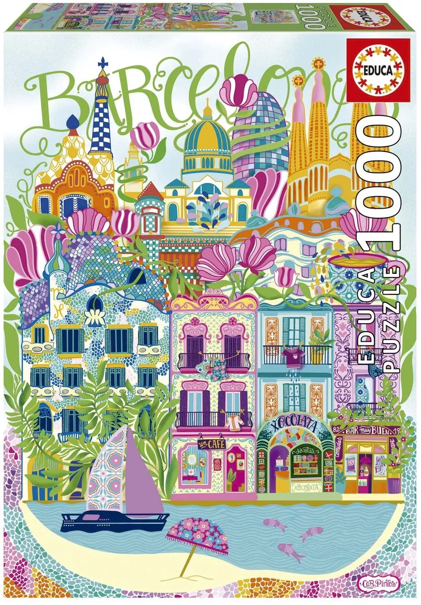 Educa Barcelona Car Pintos Legpuzzel 1000 Stuks - Meerkleurig