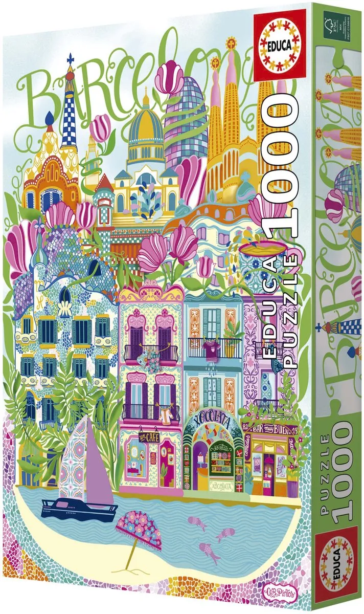 Educa Barcelona Car Pintos Legpuzzel 1000 Stuks - Meerkleurig