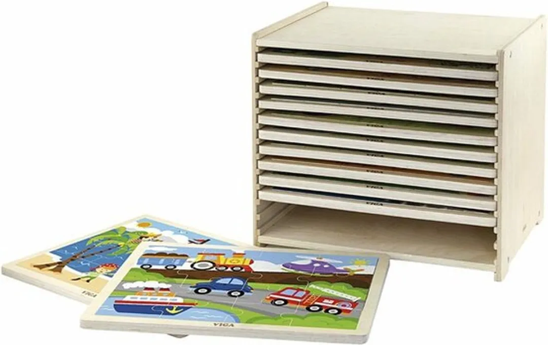 Viga Toys Houten Puzzels 24-delig