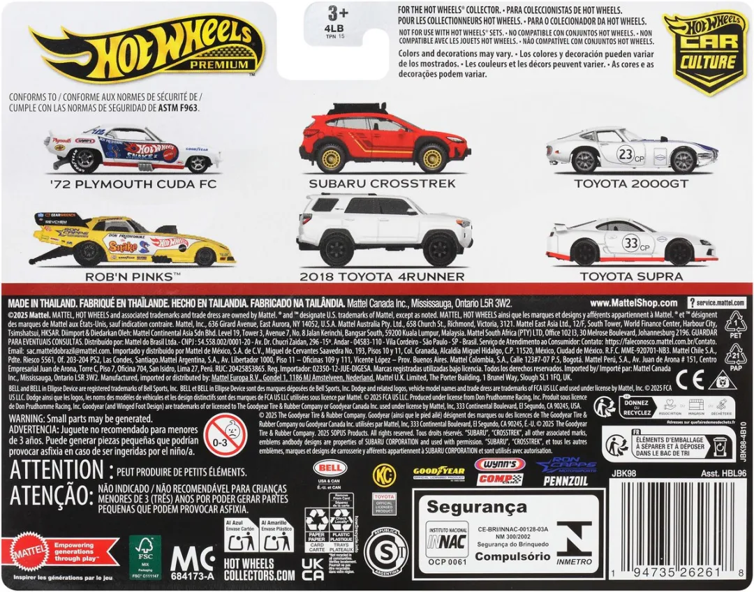 Hot Wheels JBK98 Auto - Rood/Wit