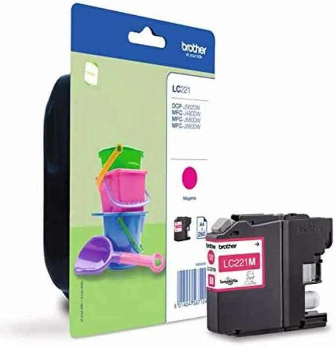 Brother LC221M Magenta Inktcartridge - 260 pagina's