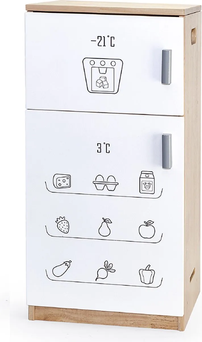 Vigatoys Houten Speelkeuken Luxe 5-delig Wit/Naturel