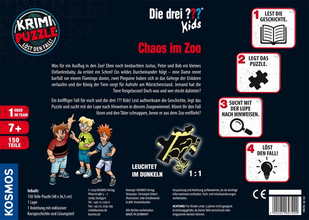 Kosmos Kids Chaos im Zoo Krimipuzzle 69799