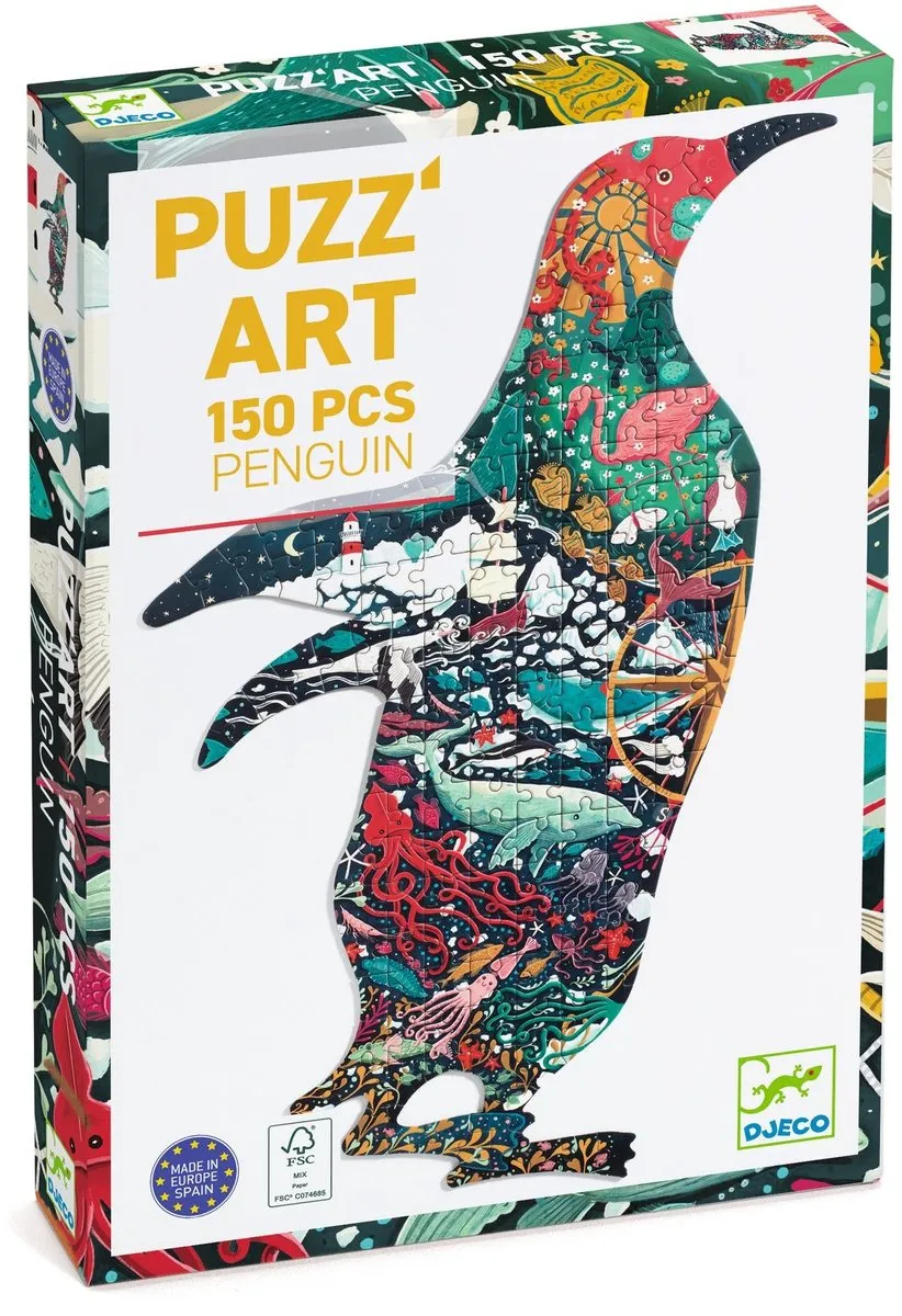 Djeco Kunst Puzzel Pinguïn 150 Stuks