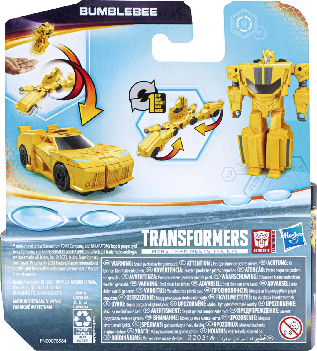 Transformers Earthspark 1 Step Flip Bumblebee F67175X2