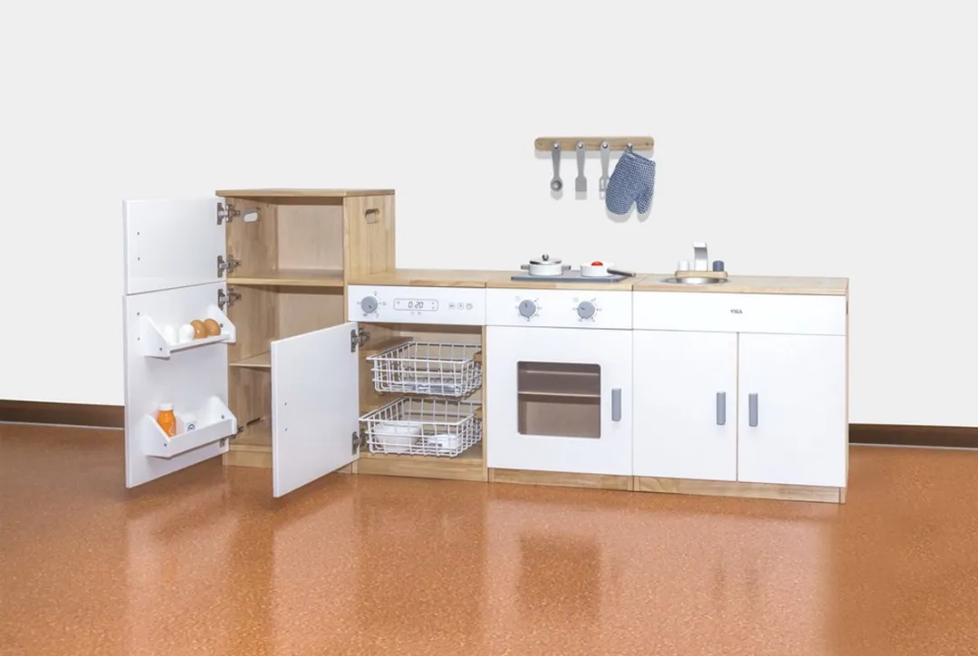 Vigatoys Houten Speelkeuken 4-delig Wit