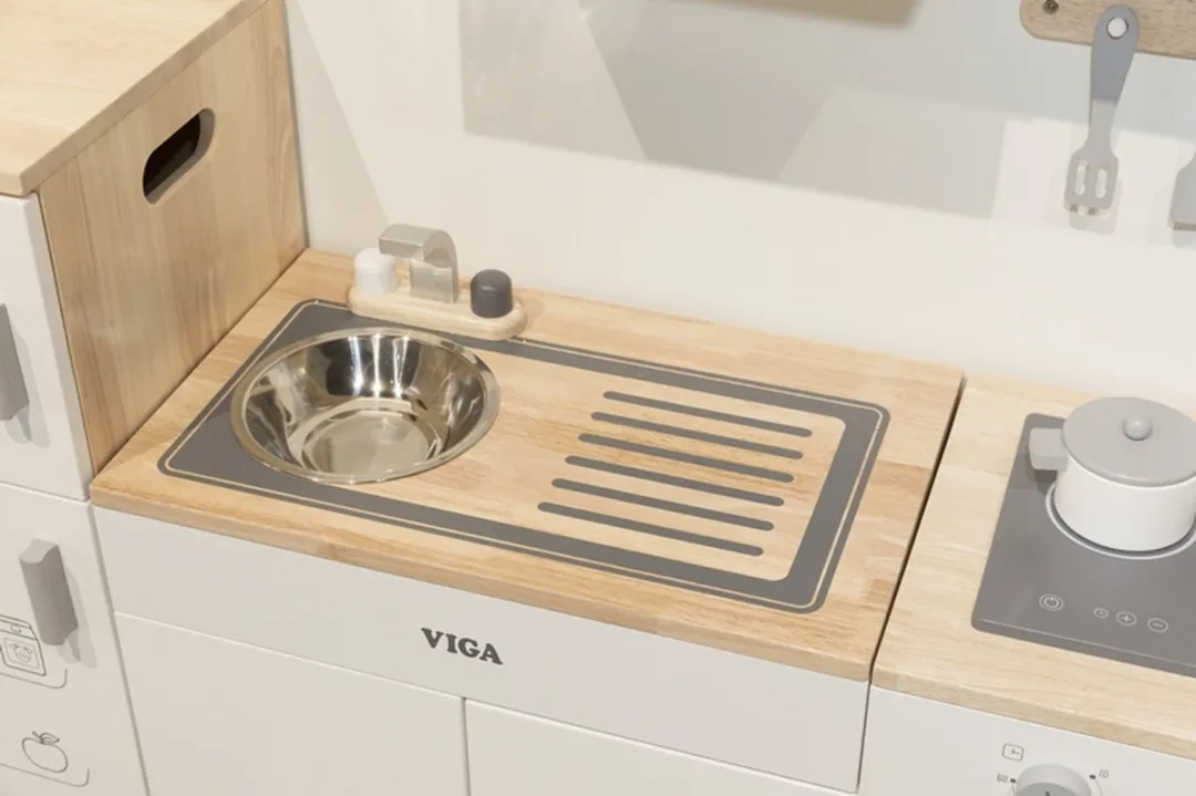 Vigatoys Houten Speelkeuken 4-delig Wit