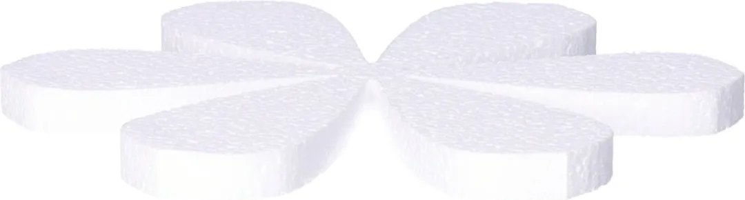 Glorex Hobby Piepschuim Bloemen 15x1cm - 15 Stuks - Wit