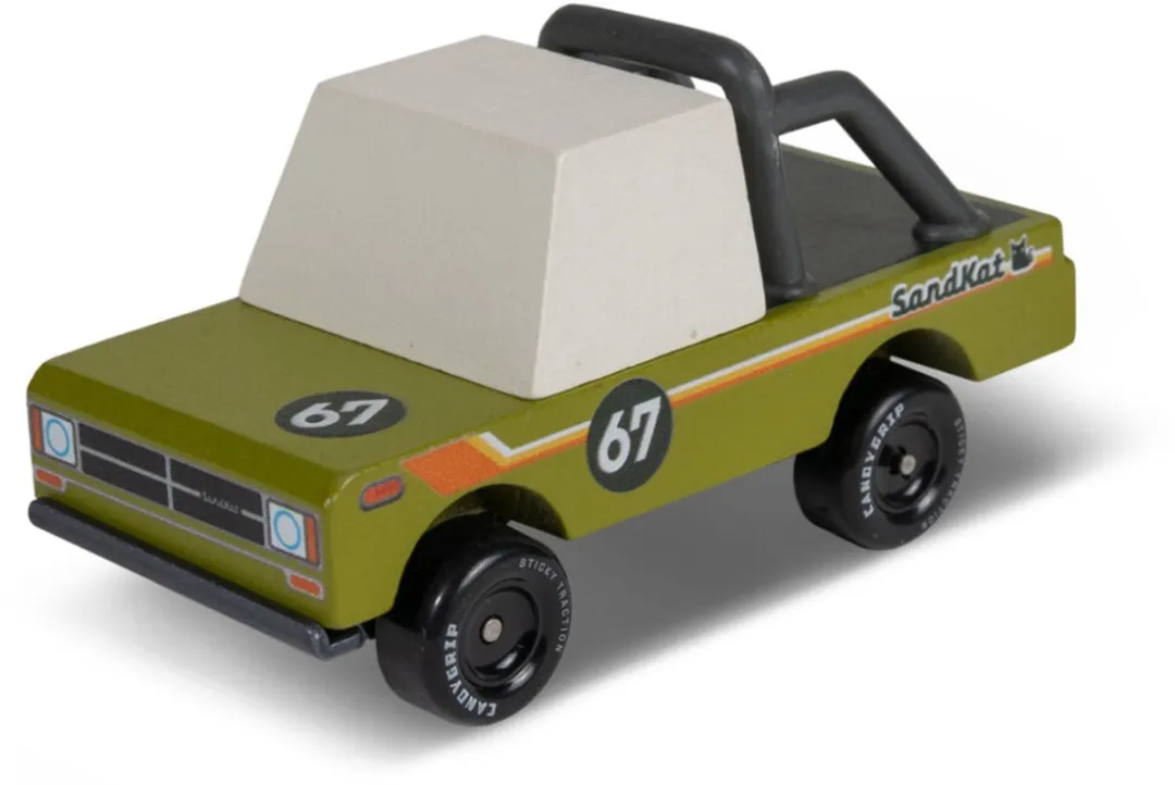 Candylab Candycar Toons Sand Kat Pickup Houten Voertuig 3+