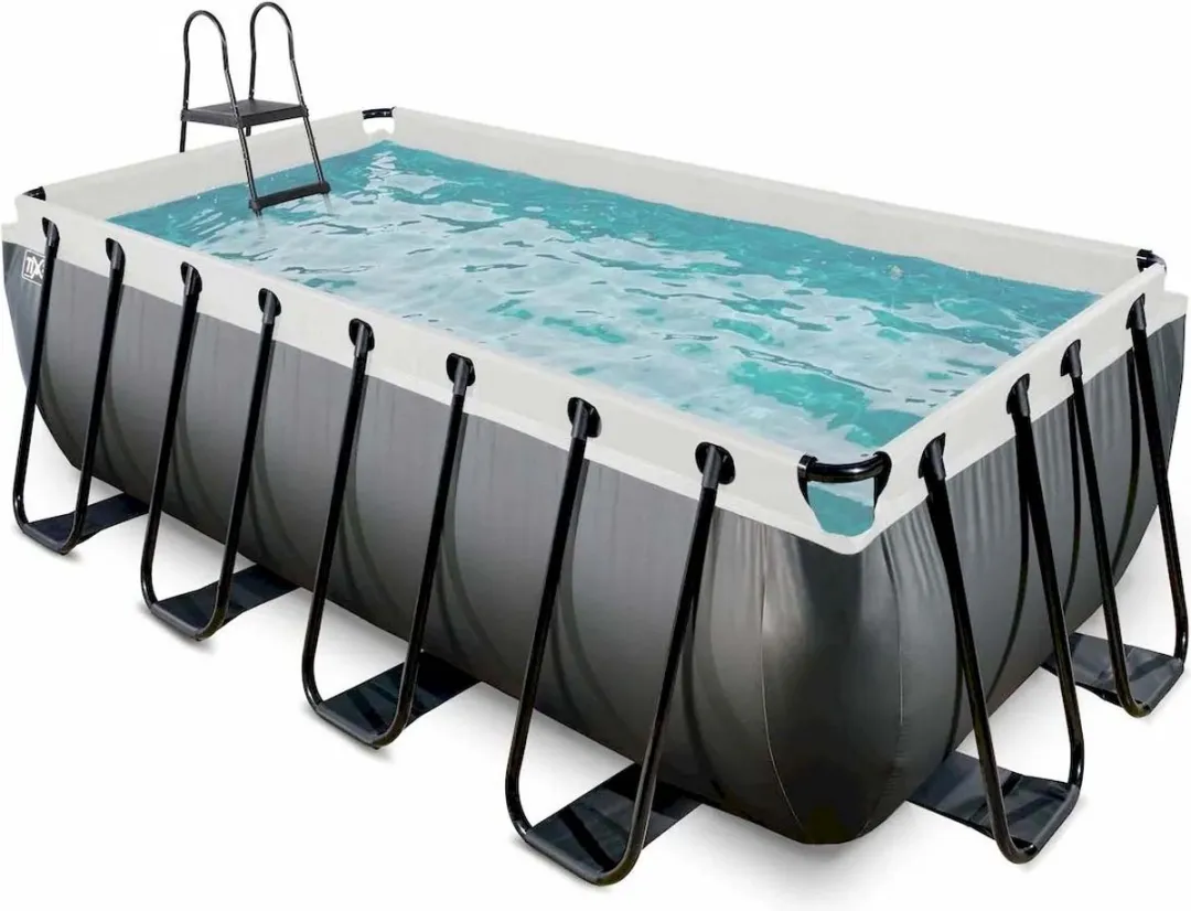 EXIT Toys Black Leather Frame Zwembad 400x200x122cm