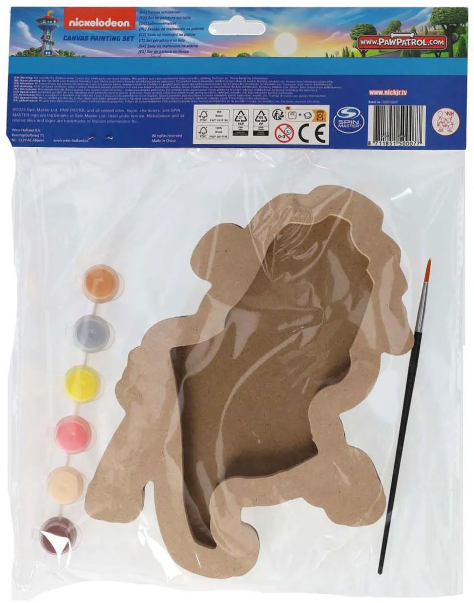 Johntoy PAW Patrol schilderen canvas Rubble inclusief penseel en verf.