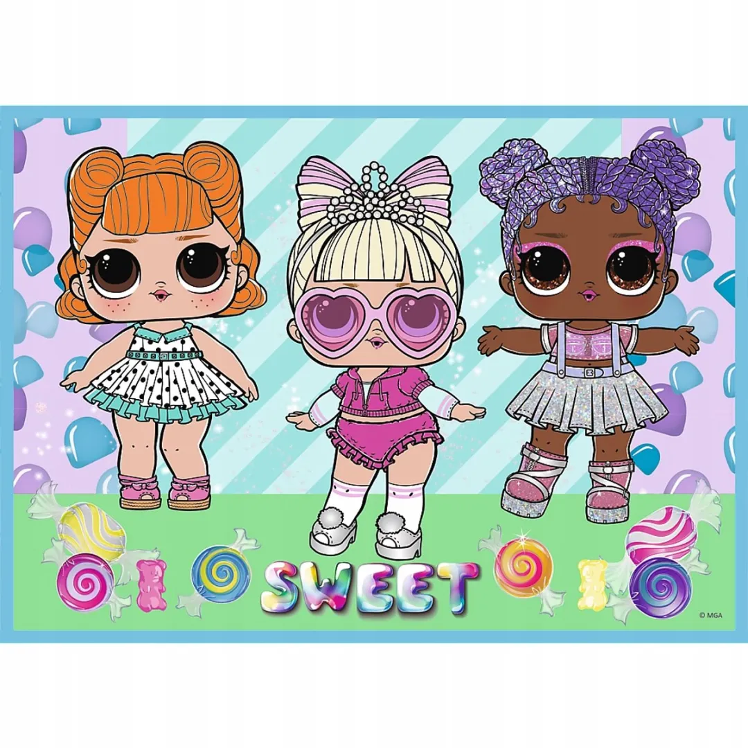 Trefl LOL Surprise 4-in-1 Puzzelset - 70 Stuks