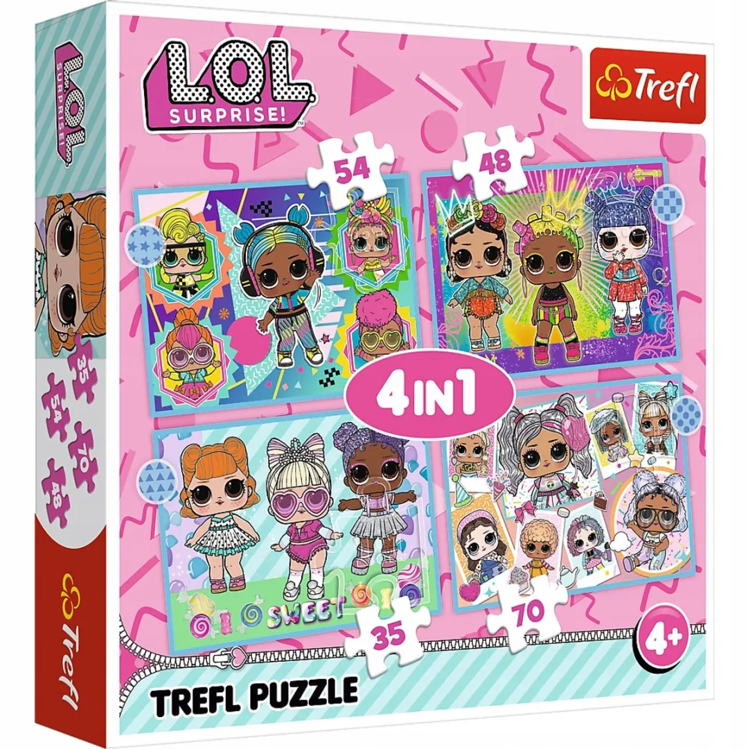 Trefl LOL Surprise 4-in-1 Puzzelset