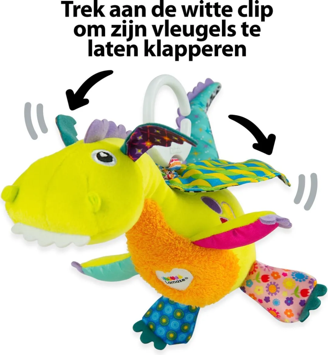 Lamaze Flip Flap Draakje - Geel