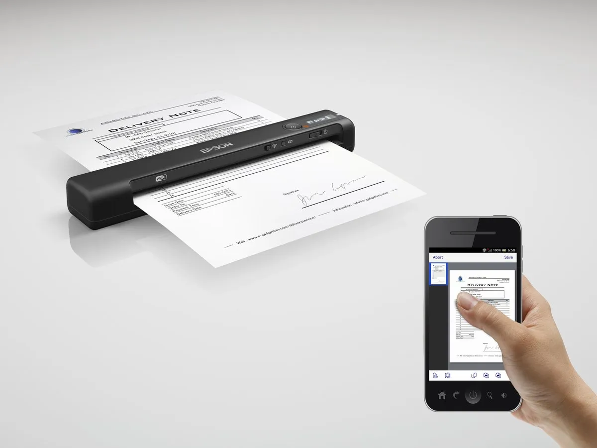 Epson WorkForce ES-60W Mobiele Scanner - Zwart