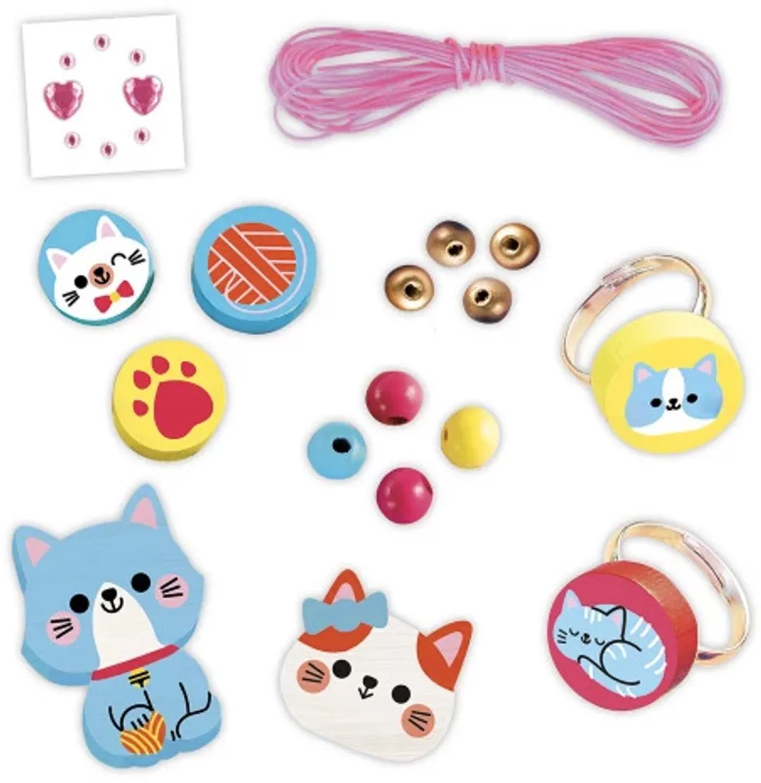 Janod Armbandjes maken Katten - Multikleur