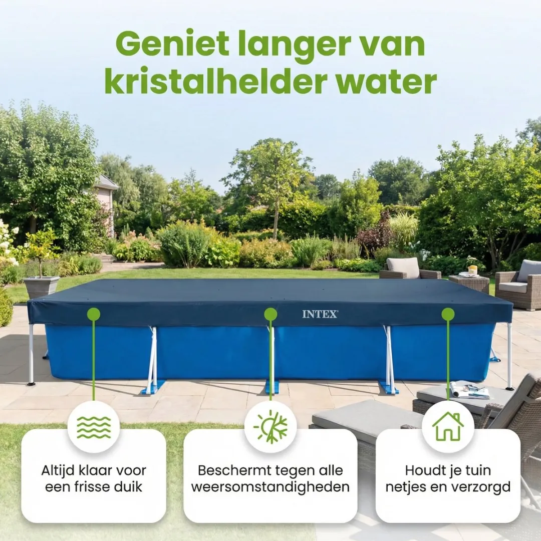 Intex Frame Afdekzeil 450x200cm Blauw - 28039