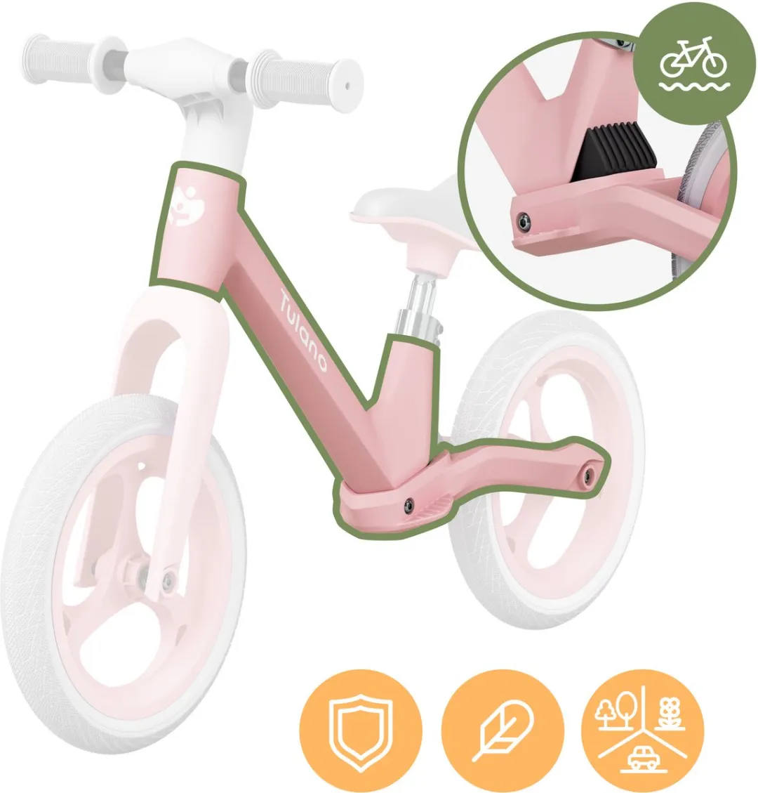 Tulano Route Loopfiets 12 Inch - Roze - afbeelding 6 van 6