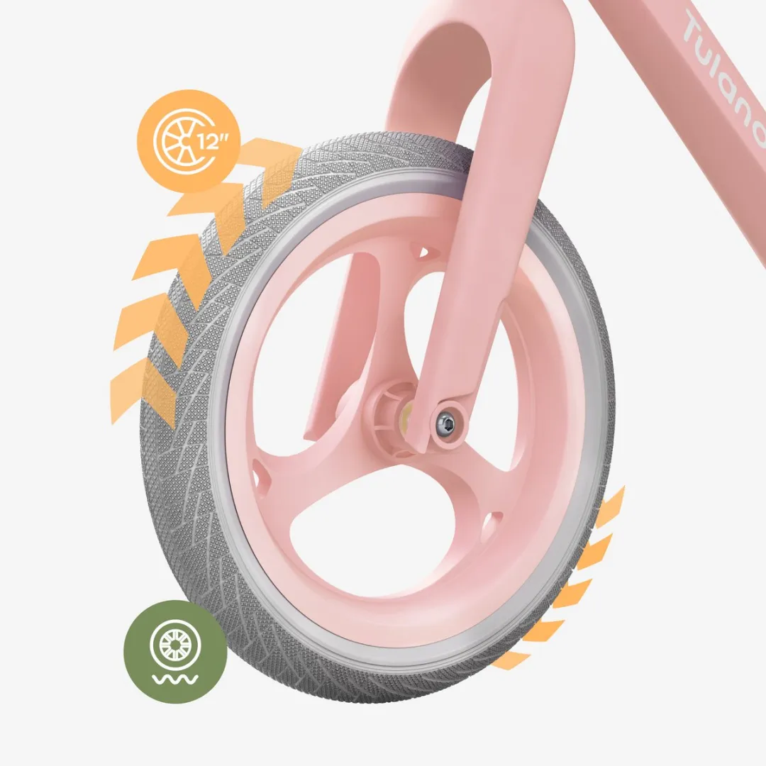 Tulano Route Loopfiets 12 Inch - Roze