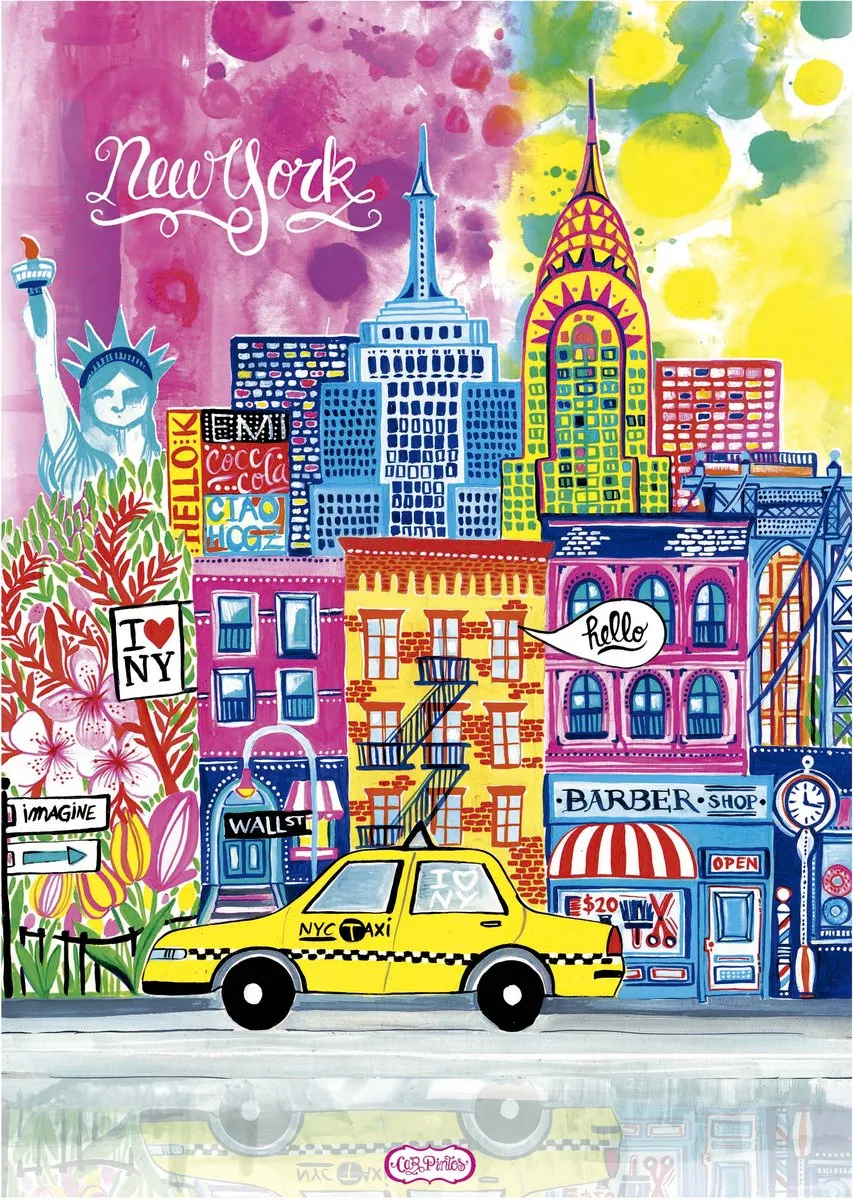 Educa New York Car Pintos Legpuzzel 1000 Stuks
