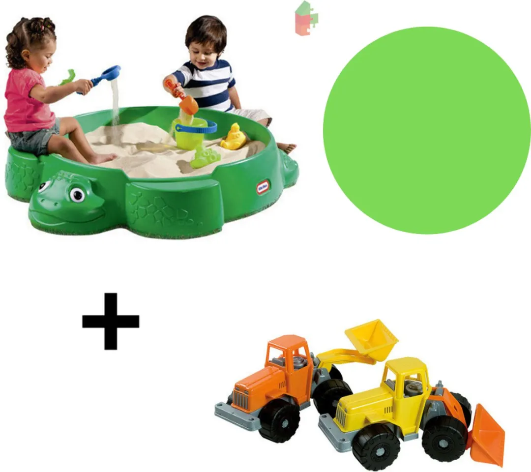 Little Tikes Schildpad Zandbak met Deksel - Groen