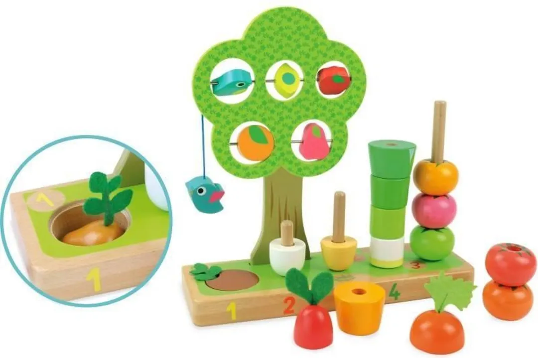 Vilac Houten Groente & Fruit Telspel - Meerkleurig