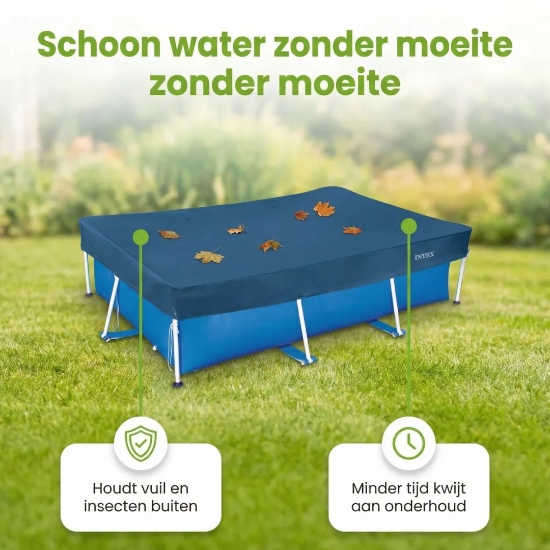 Intex Small Rectangular Pool Cover 300x200cm - Blauw
