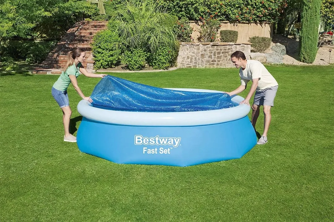 Bestway Afdekzeil Fast Solar Rond 244cm - Blauw