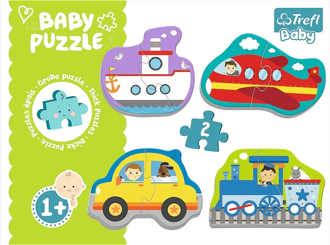 Trefl Baby Transport Puzzel 8 Stuks - Meerkleurig