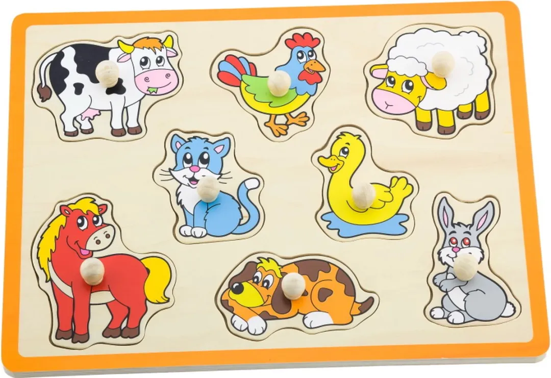 Viga Boerderijdieren Houten Puzzel 8 Stuks