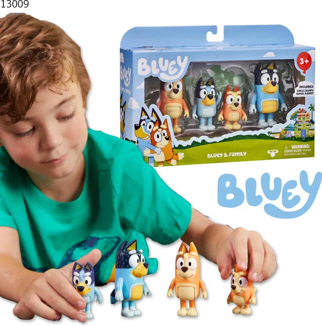 Moose Toys Bluey Speelfigurenset MS13009 - 4 Stuks