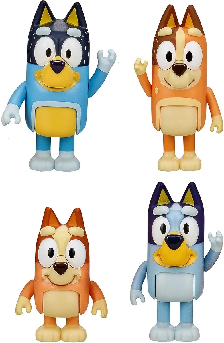 Moose Toys Bluey Speelfigurenset MS13009 - 4 Stuks