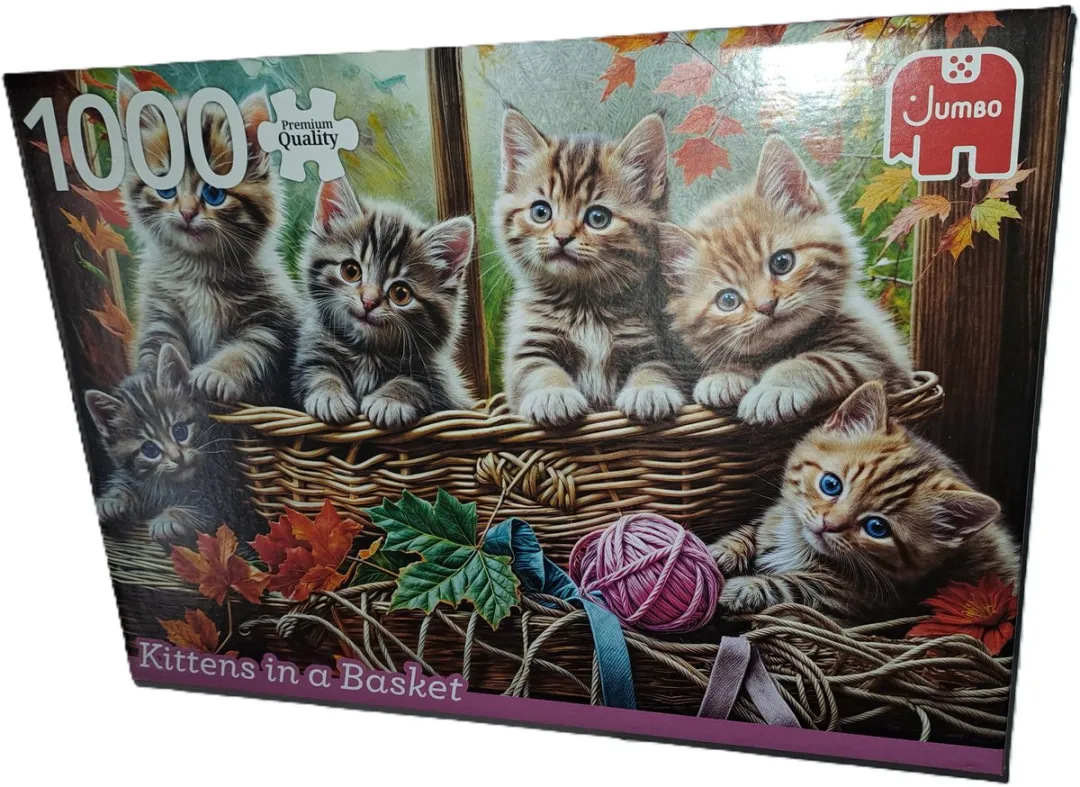 Jumbo Puzzel Kittens in a Basket 1000 Stuks - Multi