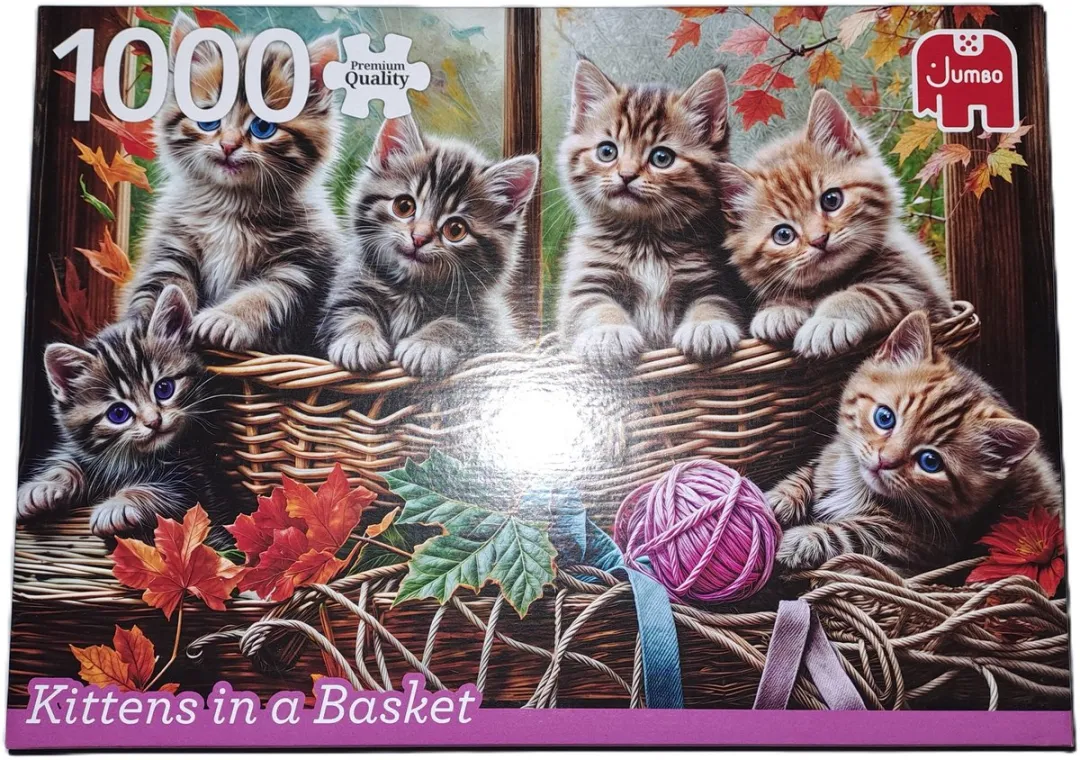 Jumbo Puzzel Kittens in a Basket 1000 Stuks